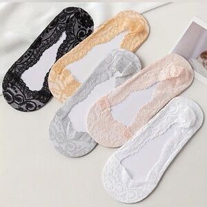 Elegant Lace Slipper Socks for Women